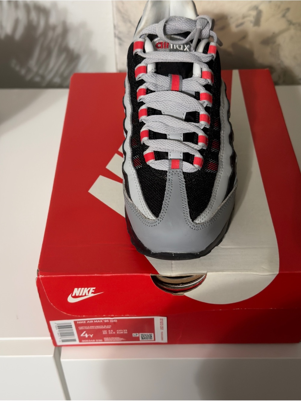 Nike Gray & Black Sneakers with Red Accents